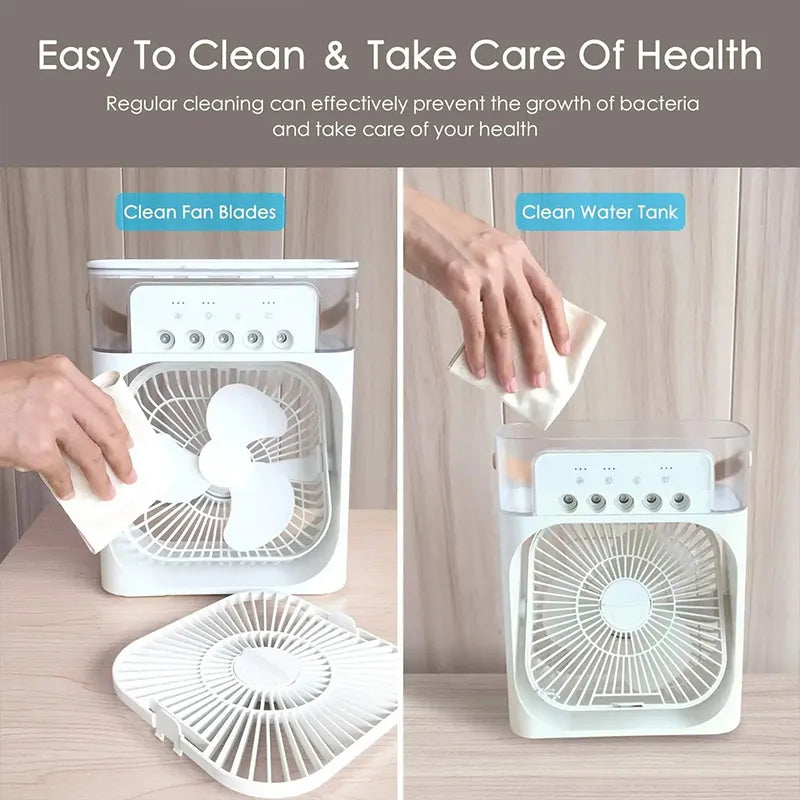 Humidifier Cooler Fan 3 Gear Air Conditioner Cooler Portable USB Desktop Spray Fans For Office Dormitory Room Cooling