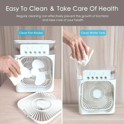 Humidifier Cooler Fan 3 Gear Air Conditioner Cooler Portable USB Desktop Spray Fans For Office Dormitory Room Cooling