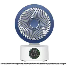 Portable Wall-Hanging Fan With Remote Control Smart Voice Rechargeable USB Household Electric Folding Fan Nightlight Air Cooler