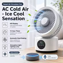 Portable Wall-Hanging Fan With Remote Control Smart Voice Rechargeable USB Household Electric Folding Fan Nightlight Air Cooler