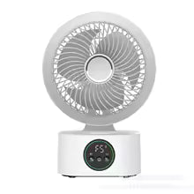 Portable Wall-Hanging Fan With Remote Control Smart Voice Rechargeable USB Household Electric Folding Fan Nightlight Air Cooler