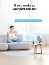 Smart Fan for Bedroom, 120° Vertical & 90° Oscillating Fan with Voice Control, 13 Inch Quiet Air Circulator for Whole Room, 70