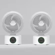 Portable Wall-Hanging Fan With Remote Control Smart Voice Rechargeable USB Household Electric Folding Fan Nightlight Air Cooler